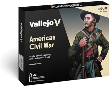 Vallejo - American Civil War Acrylic Paint Set | Model Color | Figure Color Series Historical Miniature Kit to Achieve Historical Accuracy with Artist-Grade Pigments | 16 Bottles x 18 ml (0.6 fl.oz.)