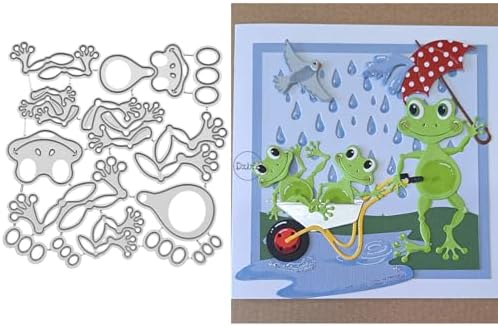 Patchwork Animal Frogs Metal Cutting Dies for Card Making