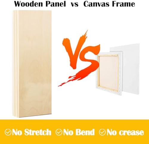Falling in Art 2 Pack 12x36'' Unfinished Birch Wood Panels for Painting