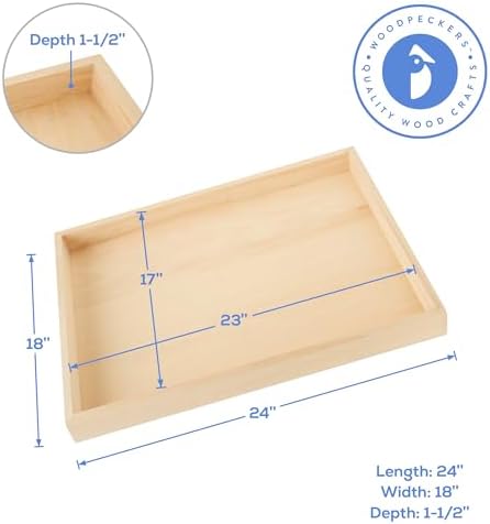 Large Birch Painting Panel 18 x 24 x 1-1/2-inch, Pack of 2 Wood Canvas Boards for Painting, Blank Signs for Crafts, by Woodpeckers