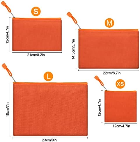12 Pack DIY Craft Cotton Canvas Bag, Multi-Purpose Cosmetic Bag Makeup Pouches with Zipper Travel Toiletry Bag Pen Pencil Bag (Multicolor, XS) (D003)