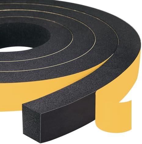 Yotache High Density Adhesive Foam Tape 1" Wide X 3/4" Thick, 13 Ft