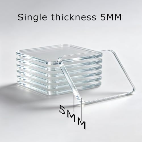 25 Pack Clear Acrylic Fridge Magnet Blanks 2.36x1.57in 5mm(0.2in) Thick Magnet Sheets DIY Craft Kit (Rectangle)