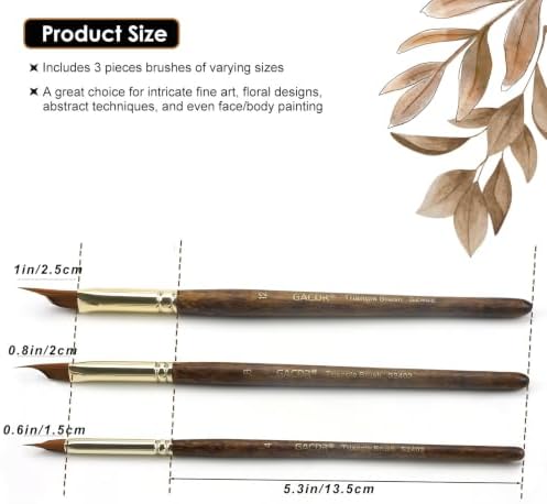 Wedge Paint Brushes Set, Triangle Detail Brushes for Watercolor Painting