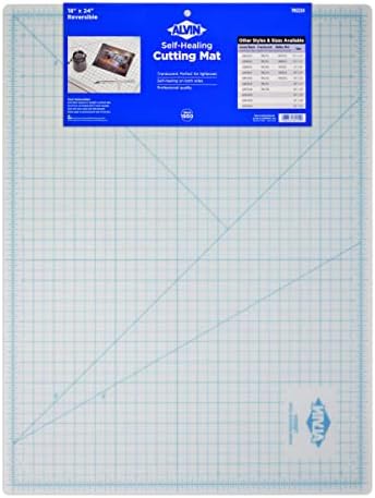 ALVIN TM Translucent Cutting Mat 18 x 24 inch | 3mm Layer with Grid on 1 Side | Light Box Compatible - Model TM2224