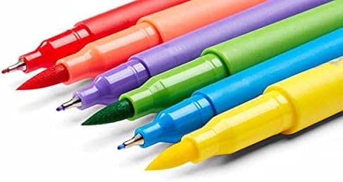 KINGART Dual Tip Brush Markers Art Pen Set, Artist Fine and Brush Tip Colored Pens, for Drawing, Lettering Calligraphy Journaling, Bible, Crafts, Set of 36 Bright Colors in Travel Storage Case