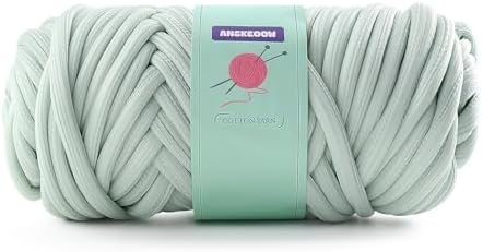 Chunky Yarn for Hand Knitting, Super Bulky Jumbo Green Yarn for Crocheting