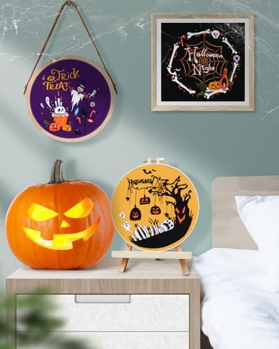 TINDTOP Halloween Embroidery Kit for Adult, Embroidery DIY Starter Kit
