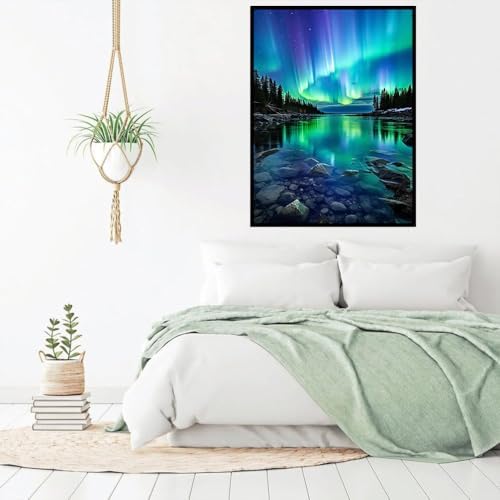 Lophomie Diamond Art Kits for Adults, Northern Lights Diamond Painting Kits