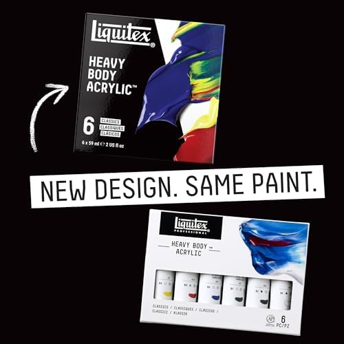 Liquitex Heavy Body Acrylic Paint Set, Classic 6 x 59ml (2-oz) Set
