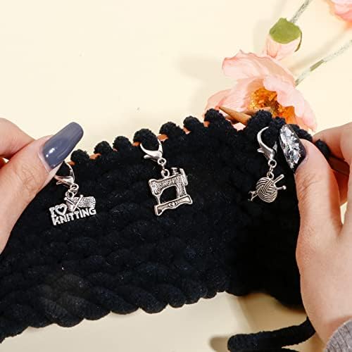 DoreenBeads 12Pcs Knitting Themed Stitch Marker for Crocheting and Knitting