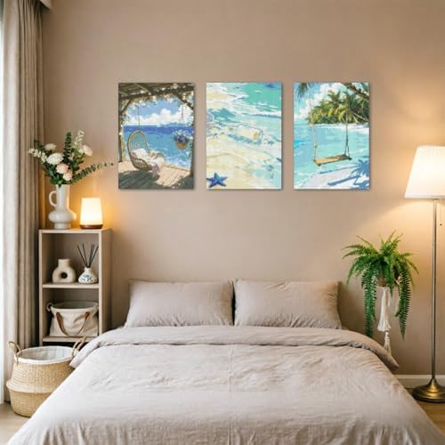 DOTSOPS 5D Beach Diamond Painting Kits for Adults Round Diamond Art Kits
