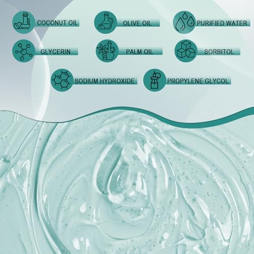 15 Ounces Glycerin Soap Base - Unscented Melt and Pour Soap Base for DIY Crafting, Easy to Cut, Vegan and Natural, Moisturizing and Gentle on Skin, Perfect for Soap Making Supplies (Transparent)