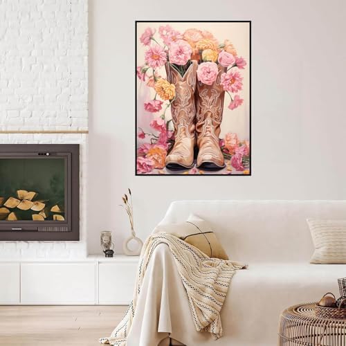 Dugsmgd Western Diamond Art Kits for Adults, Diamond Painting Kits 12x16in