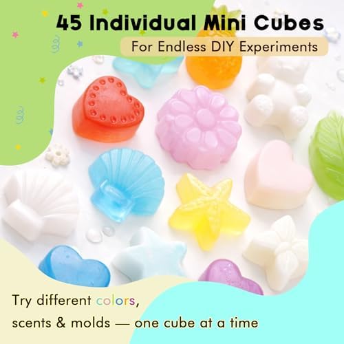14.1oz Goat Milk Soap Base Cubes Pre-Cut Soap Blocks, Melt and Pour Soap Base for DIY Soap Making, Beginners & Small Batch Crafts (Goat Milk)