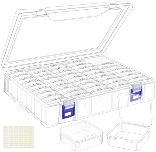 DILIBRA Bead Organizer Box, 46Pcs Small Bead Organizers and Storage