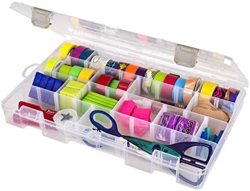 ArtBin Large Solutions Box Clear Art & Craft Organizer with Dividers - Plastic Storage Case for Convenient and Versatile Storage - Ideal for Various Craft Supplies
