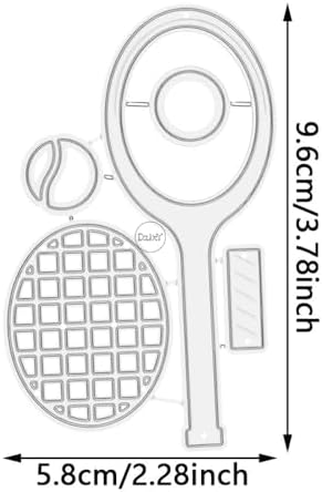 Patchwork Tennis Racket and Ball Metal Cutting Dies for Card Making