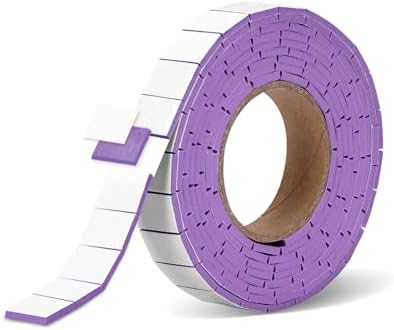 168 Pcs Foam Tape Craft Double Sided Precut 3/4 X 1/2 Inch 3D Adhesive Foam Squares Self Adhesive Dots Purple for Halloween Christmas DIY Crafts Art Sewing Supplies（1 Roll,Purple）