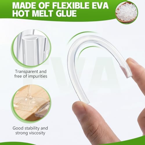 KISEER 100 Pack Clear 0.43 x 11 Inch Full Size Hot Glue Sticks Universal Fit Glue Gun for Bond Wood Plastic Fabric Foam DIY Craft Projects Home Decorations and Sealing