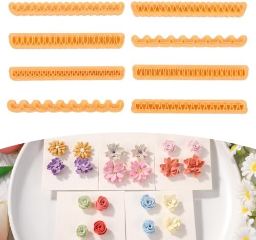 Puocaon Flower Petal Polymer Clay Cutters for Jewelry Earrings Making