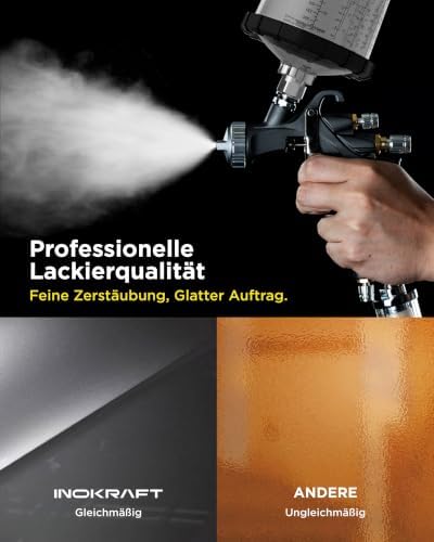 InoKraft D1 LVLP Spray Gun Kit with 22 Ounce Disposable Paint Cups