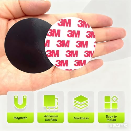 High Energy Round 2" Magnets with Adhesive Backing - Science Education Magnets in School - Cut to Size Stickers for Classroom Decorations- Teacher Must Have - Teacher Supplies,Thick 2mm-30 Pack