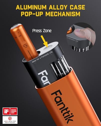 Fanttik F2 Master Mini Cordless Rotary Tool Kit for 3D Printer Sanding | Engraving Pen, NeoPulse Motor, 5 Speed, Revostor Hub, 35 Accessories, for Precision Polishing, Drilling, Carving, DIY Crafts
