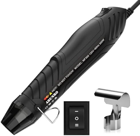 Mini Heat Gun, Dual Temp Hot Air Gun with Nozzle for Crafts | Dual Heat Settings 482°F/662°F, Fast Heating, 6.6FT Cable, Reflector Nozzle, Overload Protection, 6.6FT Long Cable