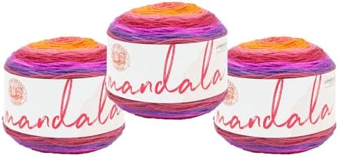 Lion Brand Yarn, Mandala DK Crochet Yarn, Andorian, Multicolor, 3 Pack