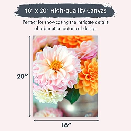 Pink Picasso Paint by Number Kit, for Adults & Teens,16x20, Darling Dahlia