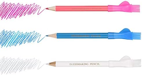 CampTek Tailors Chalk & Fabric Markers for Quilting - 10PCS Tailor's Chalk, 4PCS Heat Erasable Pens with 4 Refills, 3 PCS Sewing Fabric Pencils
