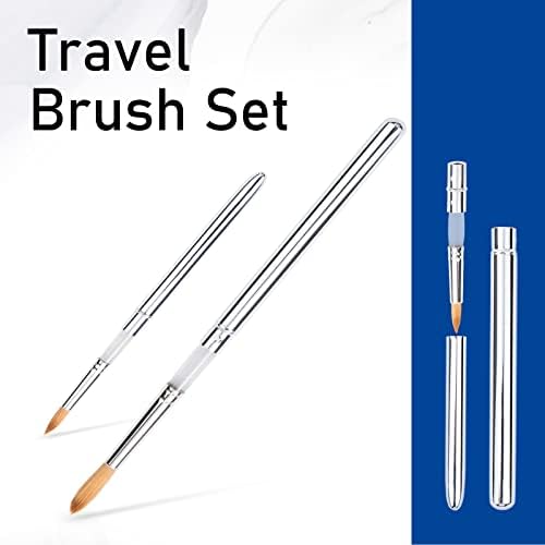 Falling in Art 2 Pcs Round Travel Paint Brush Set