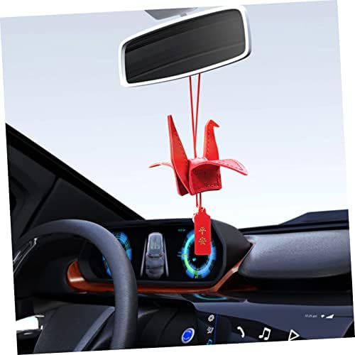 Garneck 1 Set Leather Craft Kit DIY Origami Crane Pendant for Car Home Party Decorations
