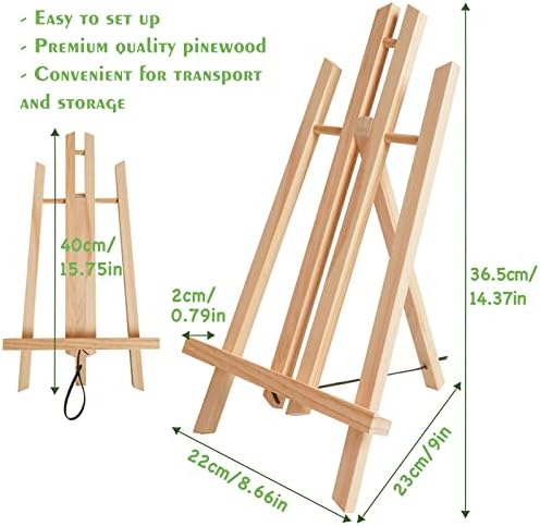 CONDA 8 Pack 16" Tabletop Display Easel, Portable A-Frame Tripod Display Easel for Painting Party & Displaying Canvases, Photos, Display Tripod Holder Stand for Students Kids Beginners
