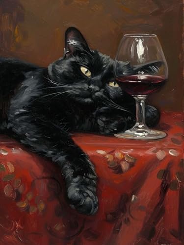 Benjenes Black Cat Diamond Art Kits for Adults, Diamond Painting Kits