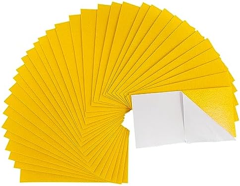 Jtnohx Self Adhesive Felt Sheets Adhesive Backed Felt Fabric Yellow 33Pcs