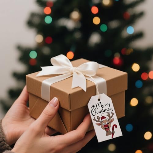 GLOBLELAND Christmas Cartoon Reindeer Clear Stamps for Card Making Funny Reindeer Silicone Clear Stamps Merry Christmas Transparent Stamp Seal for DIY Scrapbooking