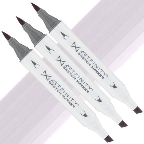 Artfinity Sketch Markers - Set of 3 - Wisteria V9-2, Vibrant, Professional, Dye-Based Alcohol Markers for Artists, Drawing, Travel, & More