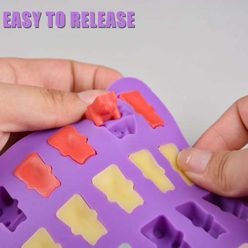 Gummy Molds Gummy Bear Mold 2 ml Silicone Candy Molds Bigger Food Grade Silicone with 2 Droppers