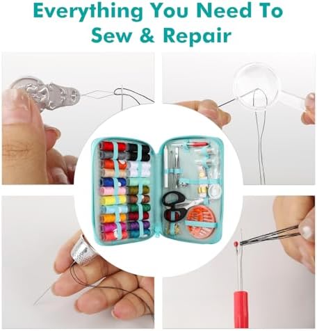 198pcs Sewing Kit for Adults, Mint