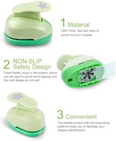 UCEC 2 Inch Star Paper Punch, Handmade Scrapbook Paper Puncher, Star Hole Punch, Lever Punch Scrapbooking Punches Crafting Designs for Office Supplies, Card Making, DIY Albums Photos