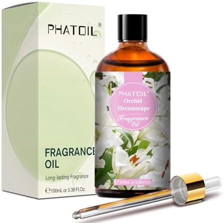 PHATOIL Orchid Dreamscape Fragrance Oil for Diffuser Aromatherapy 3.38FL.OZ | Long Lasting Scented Oils For Humidifier, Air Freshener, DIY Soap Candle, Scent Project Making, Aroma Oil for Home Freshening