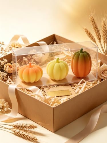 3 Mini Pumpkin Silicone Mold – Silicone Fruit Mold for Chocolate, Fondant, Candle, Resin & Cake Decor, 3D DIY Baking Tool for Parties & Gifts (Pumpkin)
