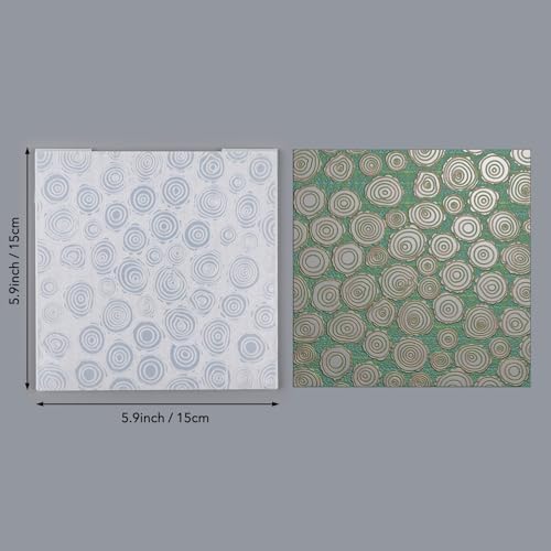 BAOFALI 3D Embossing Folder for Card Making,Tree Rings Plastic Texture Fades Embossing Folder Template for Scrapbooking Cardstock Album DIY Decoration Paper Crafting 5.9x5.9inch