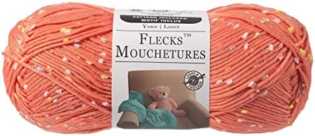 Loops & Threads Flecks Yarn - Yarn for Knitting, Crochet, Weaving, and Arts & Crafts - Pink, Acrylic Blend, 6.53 oz