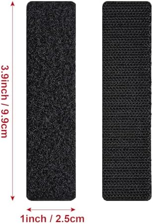 Nylon Heavy Duty Hook and Loop Tape with Adhesive, Double Sided Strong Backing Tape for Crafts, Office, Wall Adhesive Tape (20 Sets of 1x4 inch)