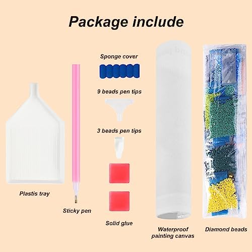 Stalente Diamond Painting Kits for Adults, 5D DIY Diamond Art Kits for Beginners Round Full Drill Diamond Painting for Home Wall Decoration Gift 12×12inch, Brown Bear