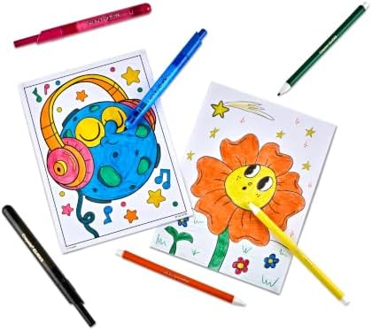 Crayola Clicks Art Set for Kids, Retractable NoDry Tips, Travel Activity Kit with Washable Markers, Pencils, Refills & Paper, Gift for Kids, Ages 4+