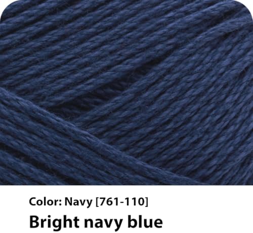 Lion Brand Yarn (1 Skein) 24/7 Cotton® Yarn, Navy